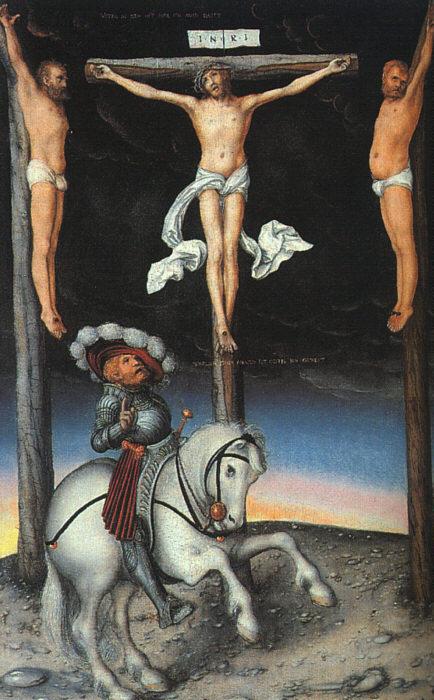 CRANACH, Lucas the Elder The Crucifixion with the Converted Centurion dfg Spain oil painting art